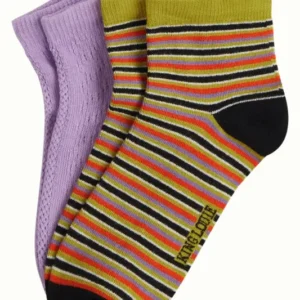 Socks Short 2-Pack Mistral Stripe - Multi Color