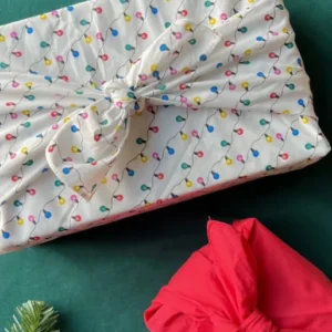 Furoshiki Accessoire Uni & Ampoules Rouge 1