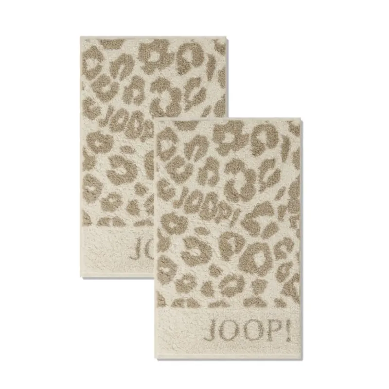 2er Gästetuch-Set 30 x 50 cm Leo Allover Creme
