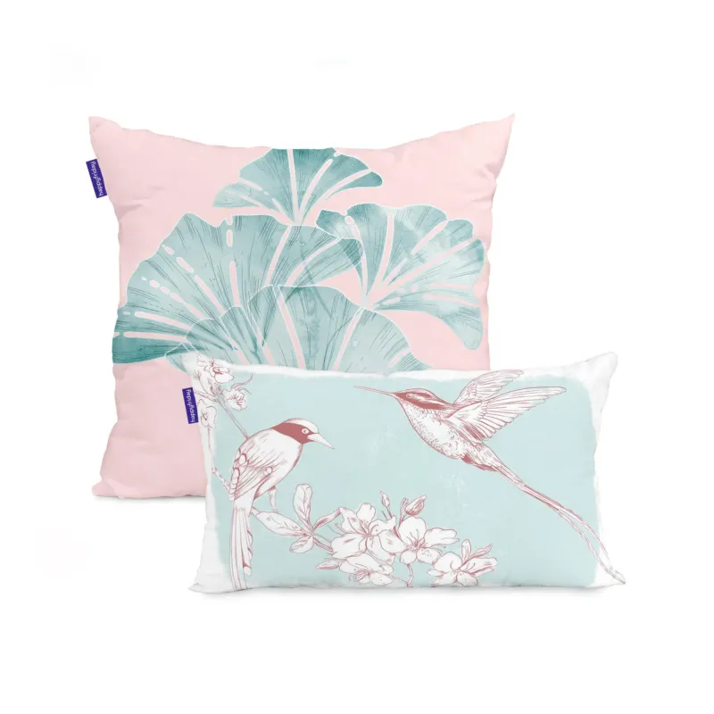 Chinoiserie rose Funda de cojín 50x50 + 50x30 cm