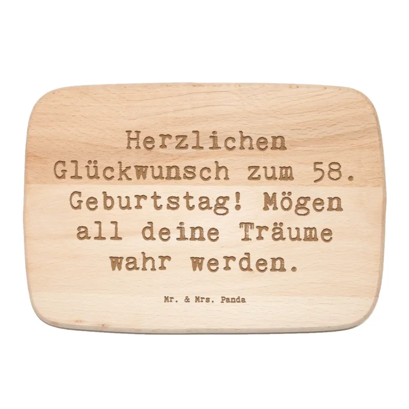 Frühstücksbrett Spruch 58. Geburtstag|p:1734540|h:8442ca804aa0f75323cac923c4d915aa