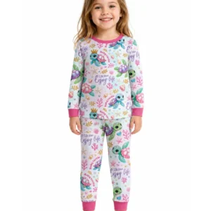 Baby Turtle Bamboo Two Piece Long Sleeve Pajama Set