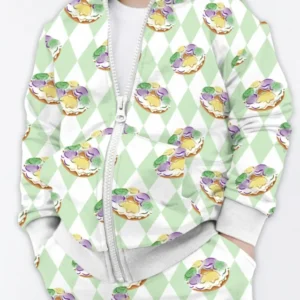 Mardi Gras Donut Bamboo Zip Hoodie