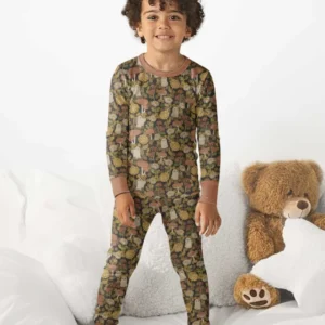 Ghost Garden Dark Autumn Bamboo Two Piece Long Sleeve Pajama Set