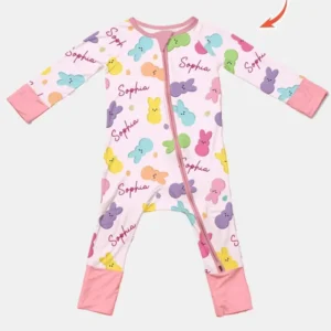 Personalized Easter Bunnies Family Matching Bamboo Convertible Zippy