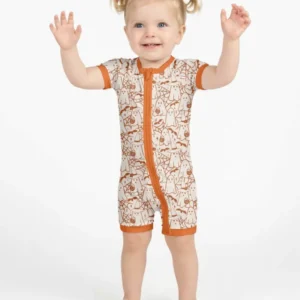 Boo Trick or Treat Ghosts Halloween Bamboo Shorty Zippy