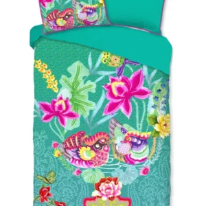 Glück Percale Duvet Cover "Harmonie" - Aqua - Dubbele instopflap