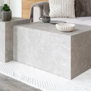 Designer Couchtisch Paris in Marmor Optik