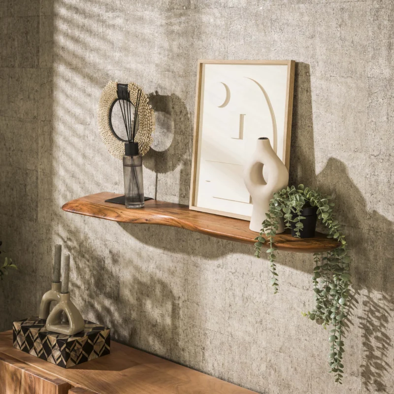 Wandregal Organic 120cm / Massiv Akazie