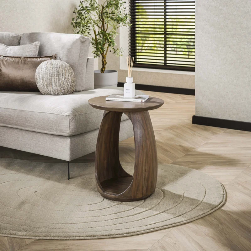 Beistelltisch Flow Solid S / Massiv Akazie glaze brown