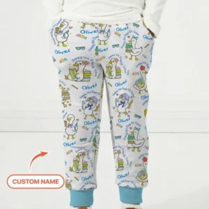 Custom Name Goose Happy 100 Days Of School Bamboo Jogger