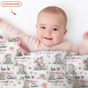 Personalized Our 1st Mother's Day Together Bamboo Blanket