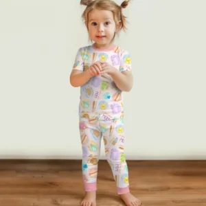 SoftBall Mom Saves The Days Two Piece Short Sleeve Pajama Set