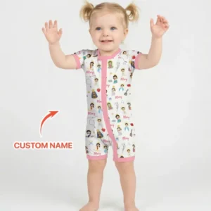 Custom Name Mother Mary Bamboo Shorty Zippy