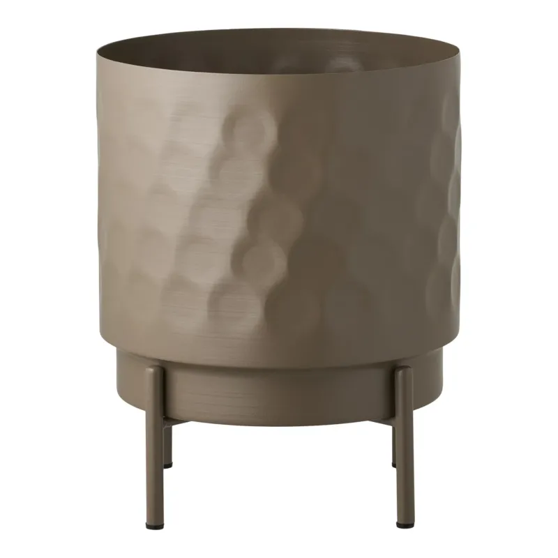 Blumentopf „Ravira“ – Stahl in elegantem Braun