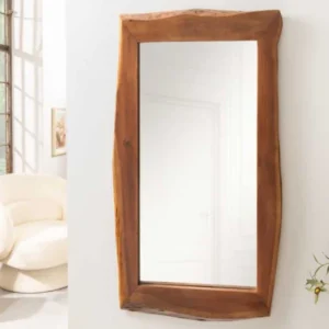 MAMMUT Massiver Spiegel 160cm braun Akazienholz Baumkante Wandspiegel