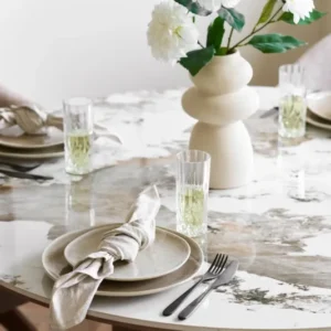 Teller Keldira – aus Steingut gefertigt in beige (4er Set)