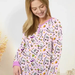 Mardi Gras Silly Goose Bamboo Women Pajama Set