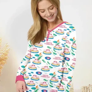 Hoppy Passover Family Matching Bamboo Women Pajama Set