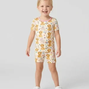 I Am God's Masterpiece Two Piece Short Sleeve Shorts Pajama Set