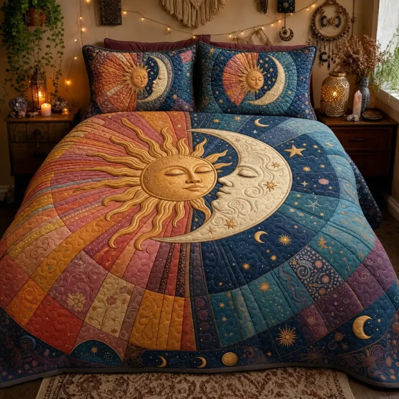 Tarot Shadow Bamboo Quilt Bedding Set