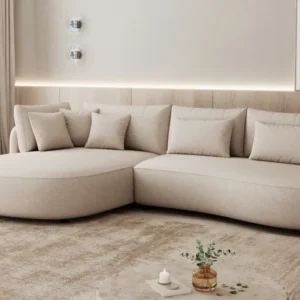 Designer Ecksofa Ando Mini in Strukturstoff