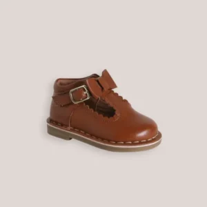 Baby-Spangenschuhe aus Leder mit Zierschleife