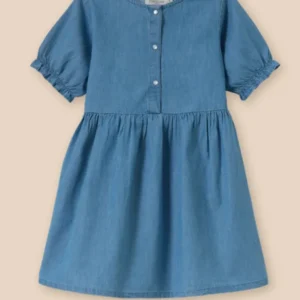 Mädchenkleid aus leichtem Denim