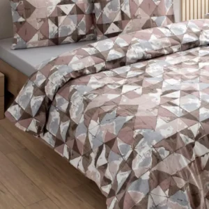 HELDENA LOVELY Bettwäsche-Set Braun 160×220 cm mit Spannbettlaken