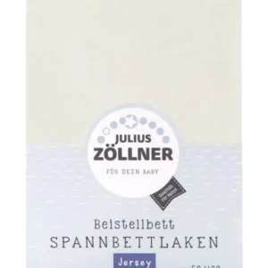 Jersey Spannbettlaken für das Beistellbettchen 50x100cm, Ecru
