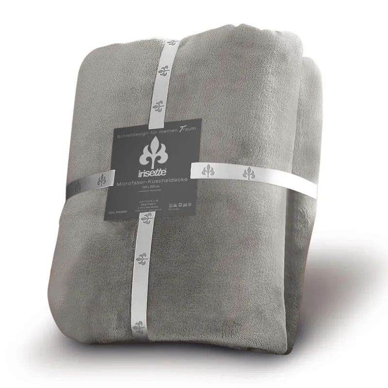 Irisette Wohndecke Flausch Kuscheldecke Relax 8900-14 Schiefer 150x200