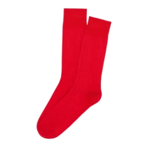 Chaussettes Homme laine et coton Rouge 14