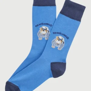Chaussettes coton ma meilleure vie bleu homme 1