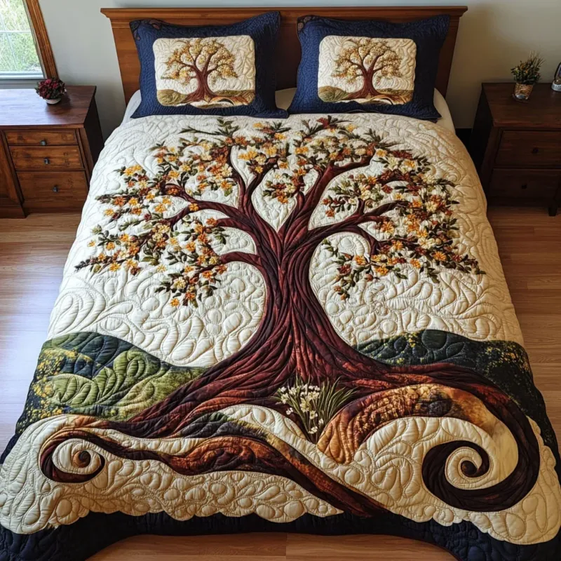Ancient Roots Bamboo Quilt Bedding Set