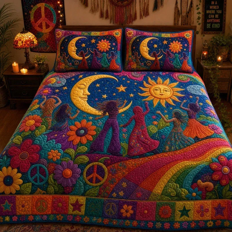 Astral Wanderers Bamboo Quilt Bedding Set