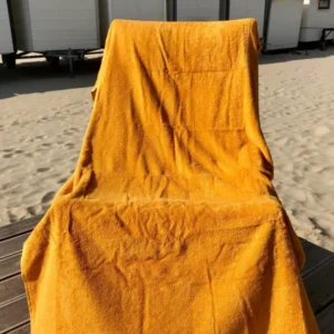 Luxe XXL strandlaken okergeel 100x200 cm - 500 gr/m2