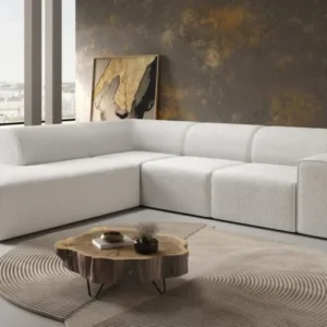 Designer Ecksofa Idiola in Teddy Bouclé