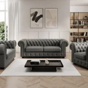 Chesterfield Royal 3+2+1 Sofa Set in Echtleder