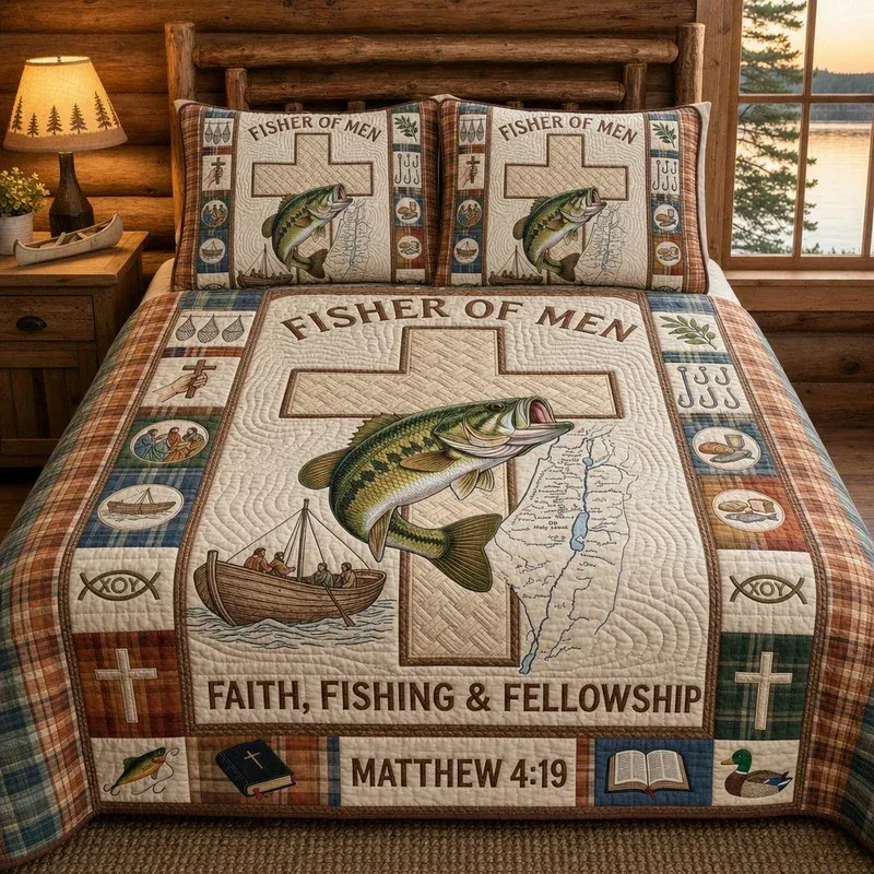 Bass Leap Faith Bamboo Quilt Bedding Set