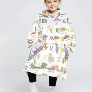 Alphabet of Lousiana Wearable Bamboo Blanket Hoodie