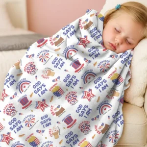 God Says I Am - America 250th Anniversary Bamboo Blanket