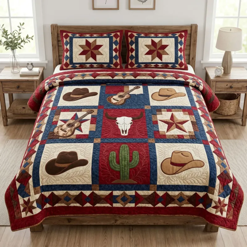 Cowboy Dreams Bamboo Quilt Bedding Set