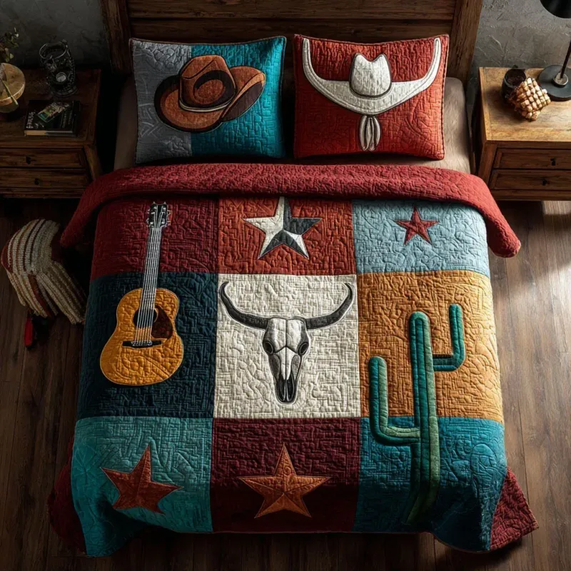 Cowboy Journey Bamboo Quilt Bedding Set