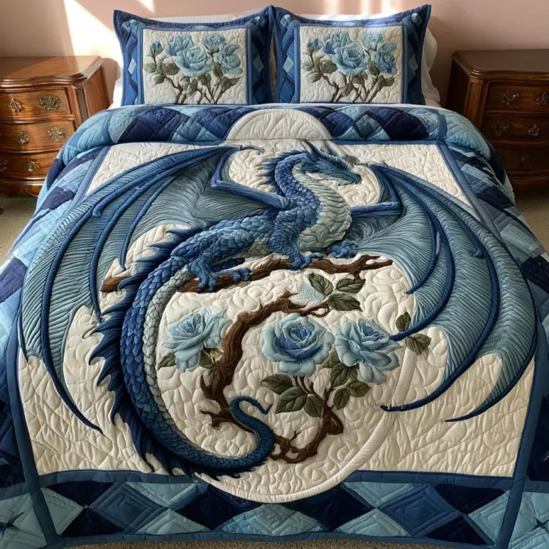 Dragon Glory Bamboo Quilt Bedding Set