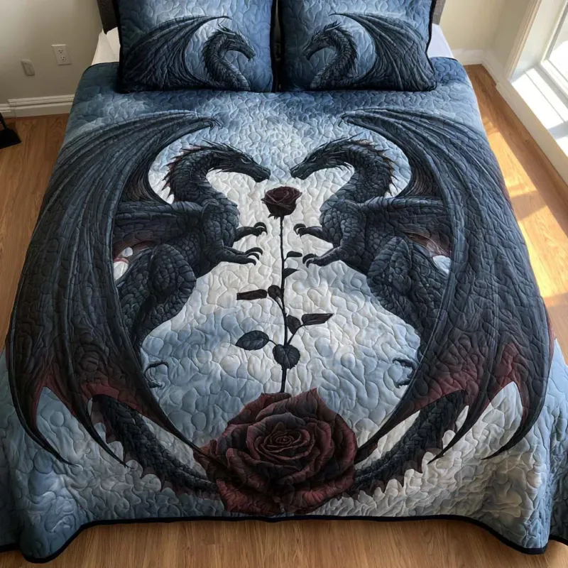 Dragon Legend Bamboo Quilt Bedding Set