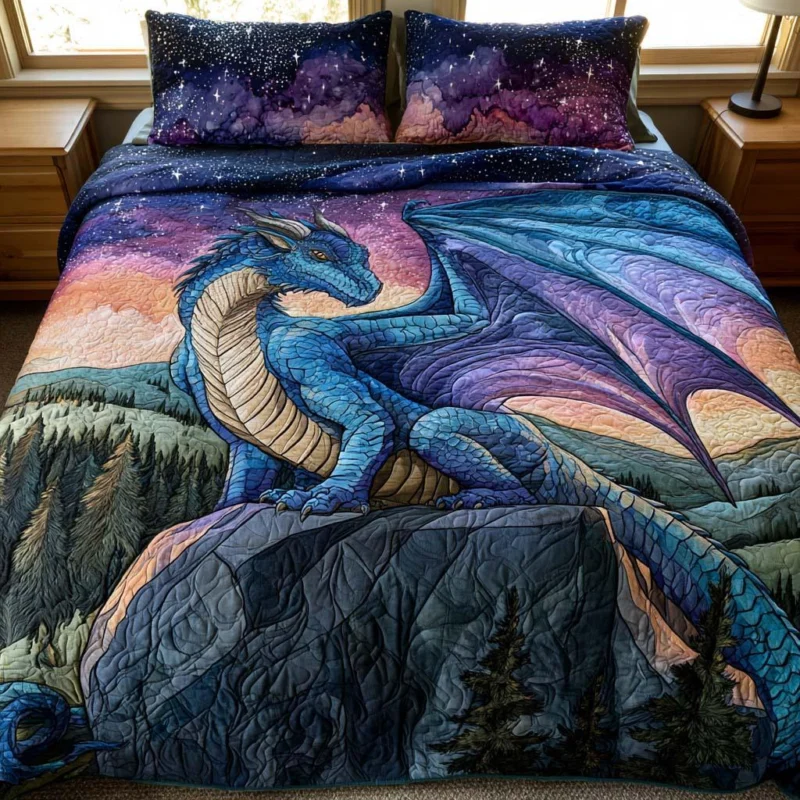Dragon Power Bamboo Quilt Bedding Set