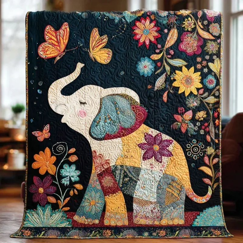 Dreamy Elephant Bamboo Quilt Blanket