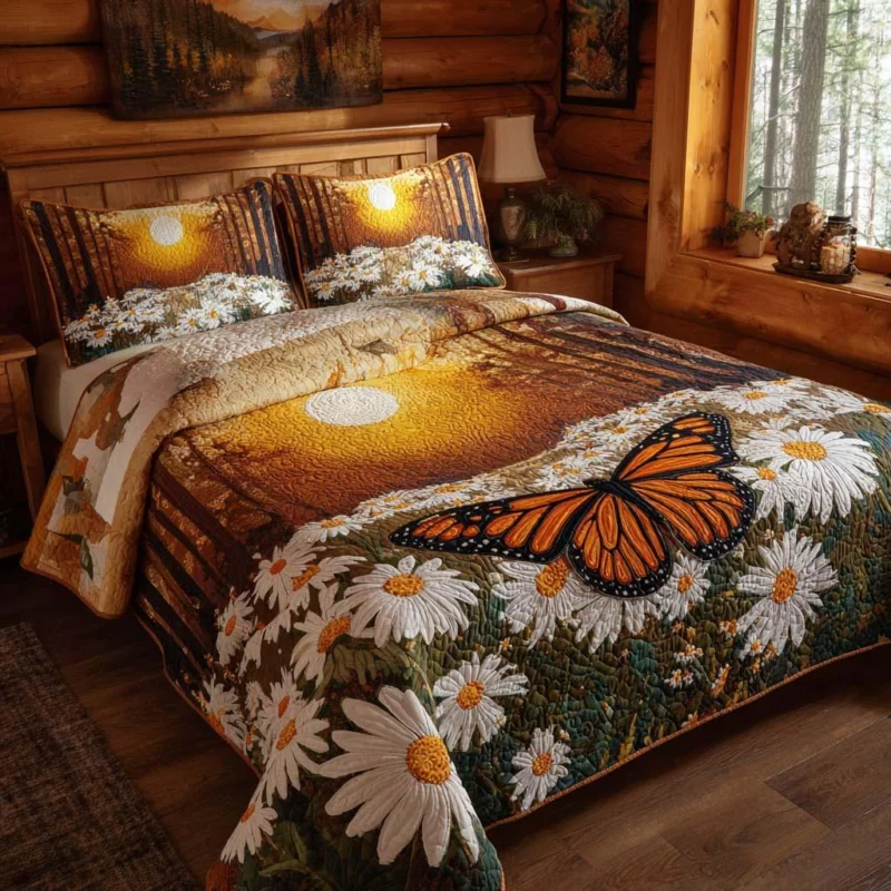 Elegant Garden Journey Bamboo Quilt Bedding Set