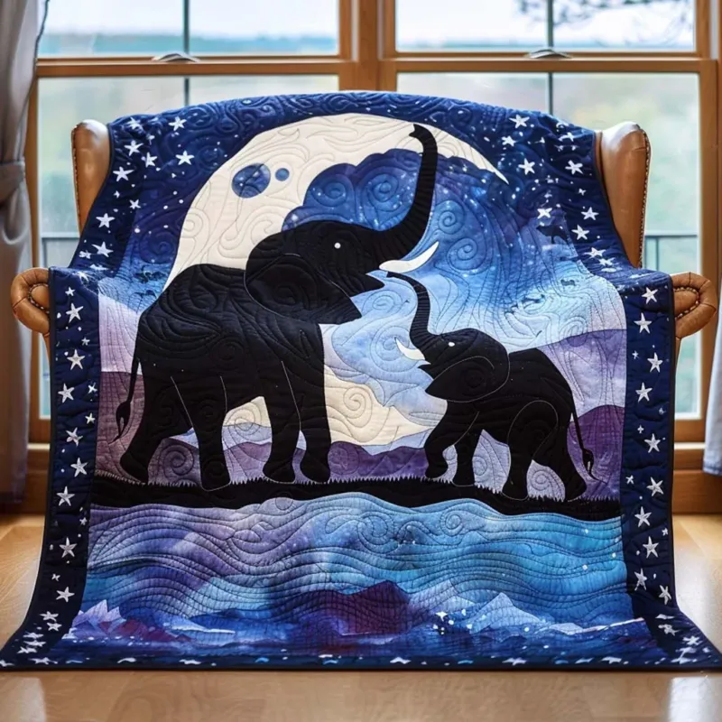 Elephant Treasures Bamboo Quilt Blanket