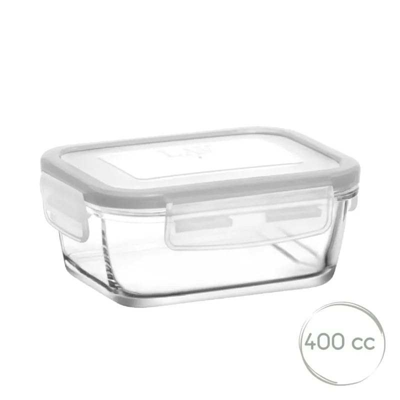 LAV Fresco 400 ml Frischhaltedose seitliche Ansicht für Kühlschrank und Meal Prep